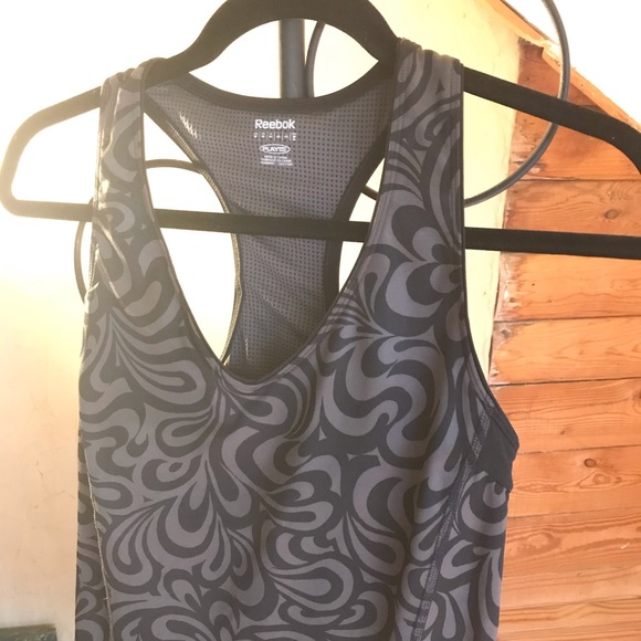 Reebok Brown Floral Tank Top, EUC, M - Picture 2 of 15